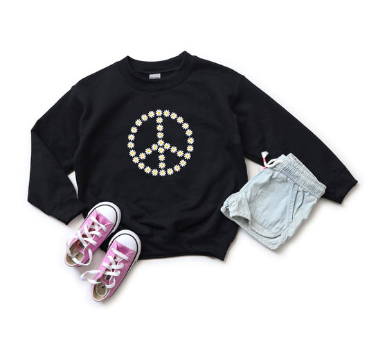 Daisy Peace Sign | Youth Sweatshirt