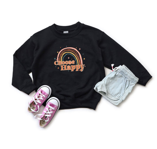 Choose Happy Rainbow | Youth Sweatshirt