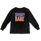 Spooky Babe Checkered | Toddler Graphic Long Sleeve Tee