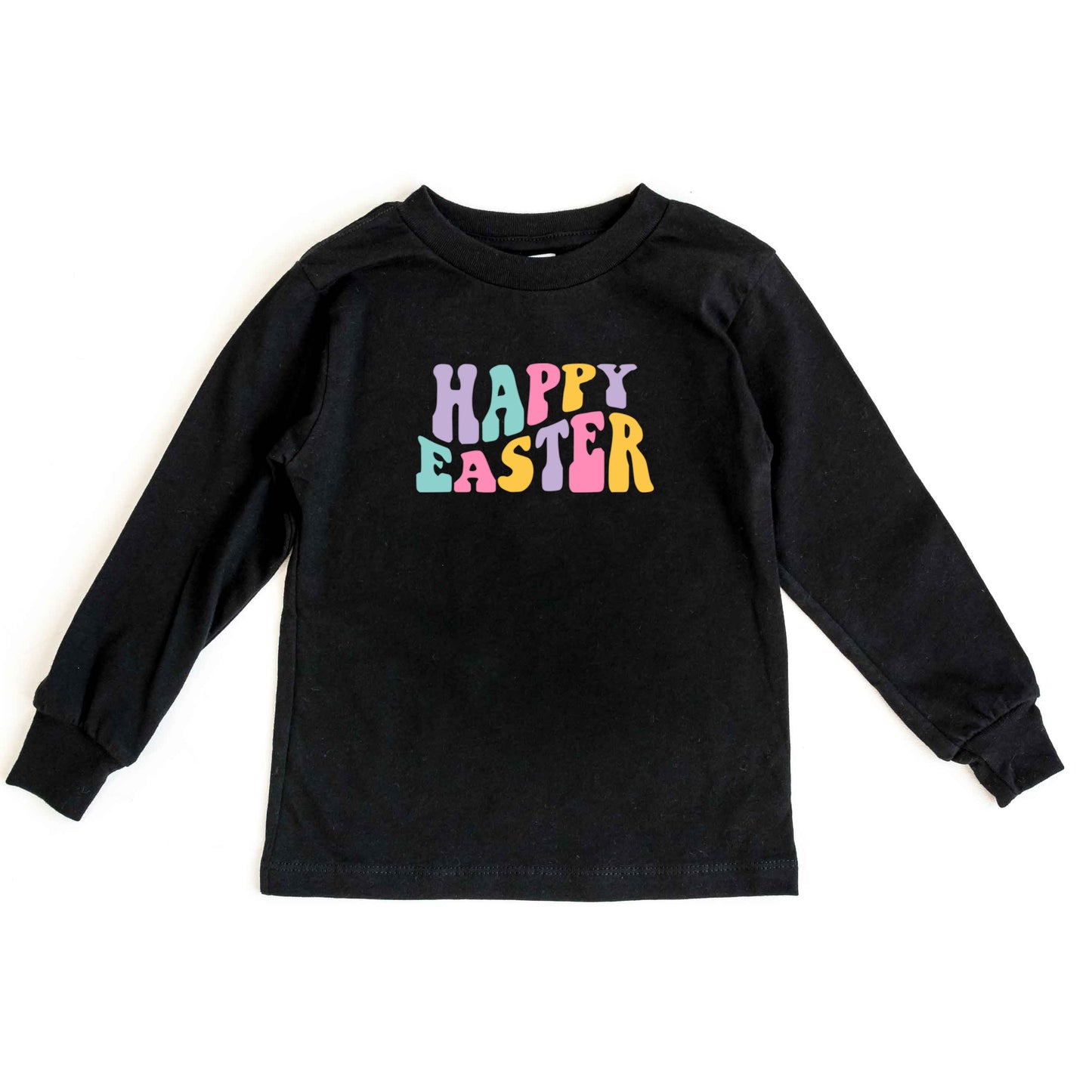 Happy Easter Wavy Colorful | Youth Long Sleeve Tee