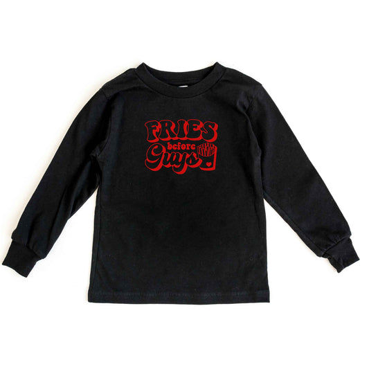 Fries Before Guys Bold | Toddler Long Sleeve Tee