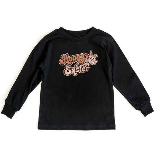 Hoppy Easter Distressed | Toddler Long Sleeve Tee