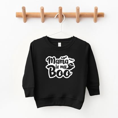 Mama Is My Boo Ghost | Toddler Graphic Sweatshirt
