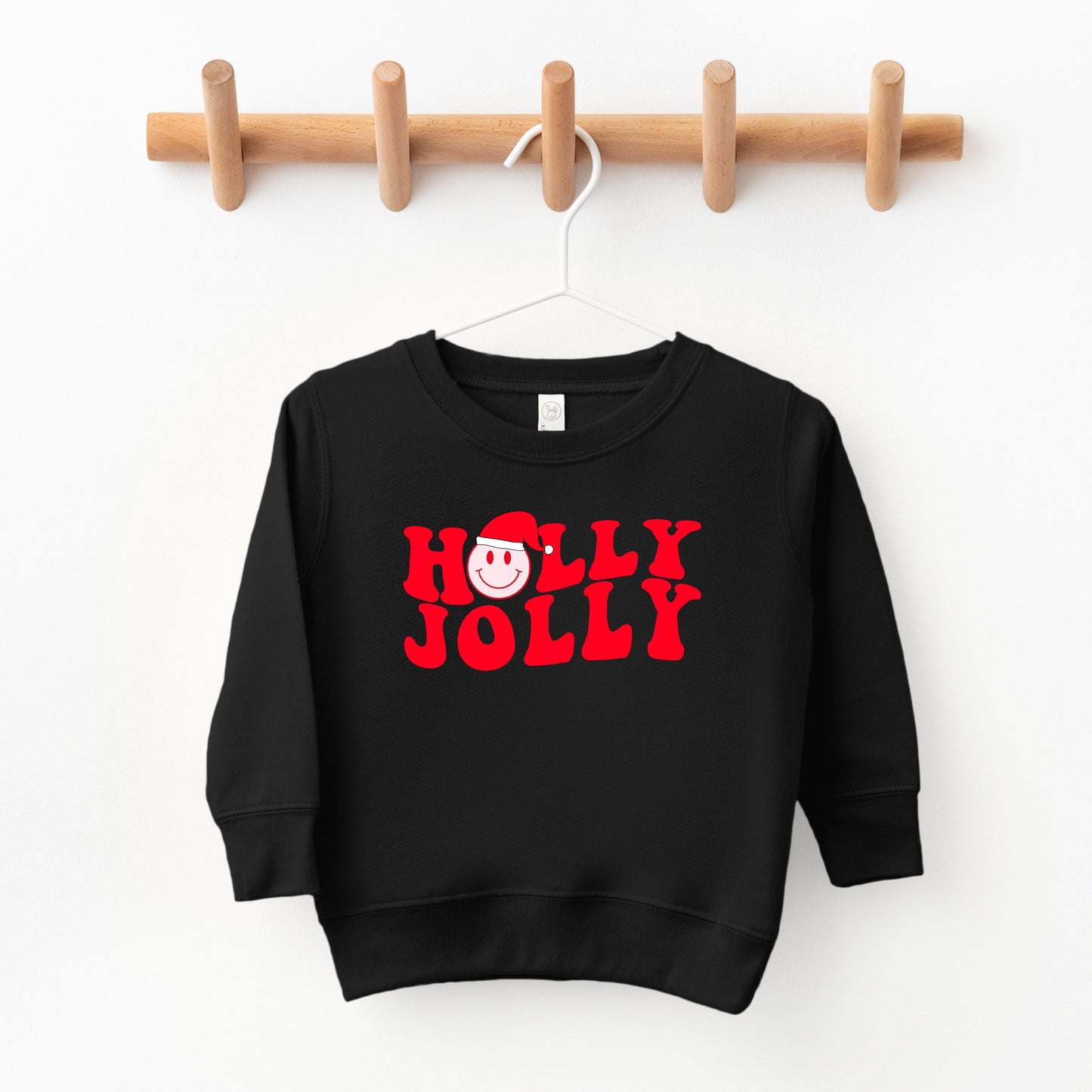 Holly Jolly Smiley Face | Toddler Sweatshirt