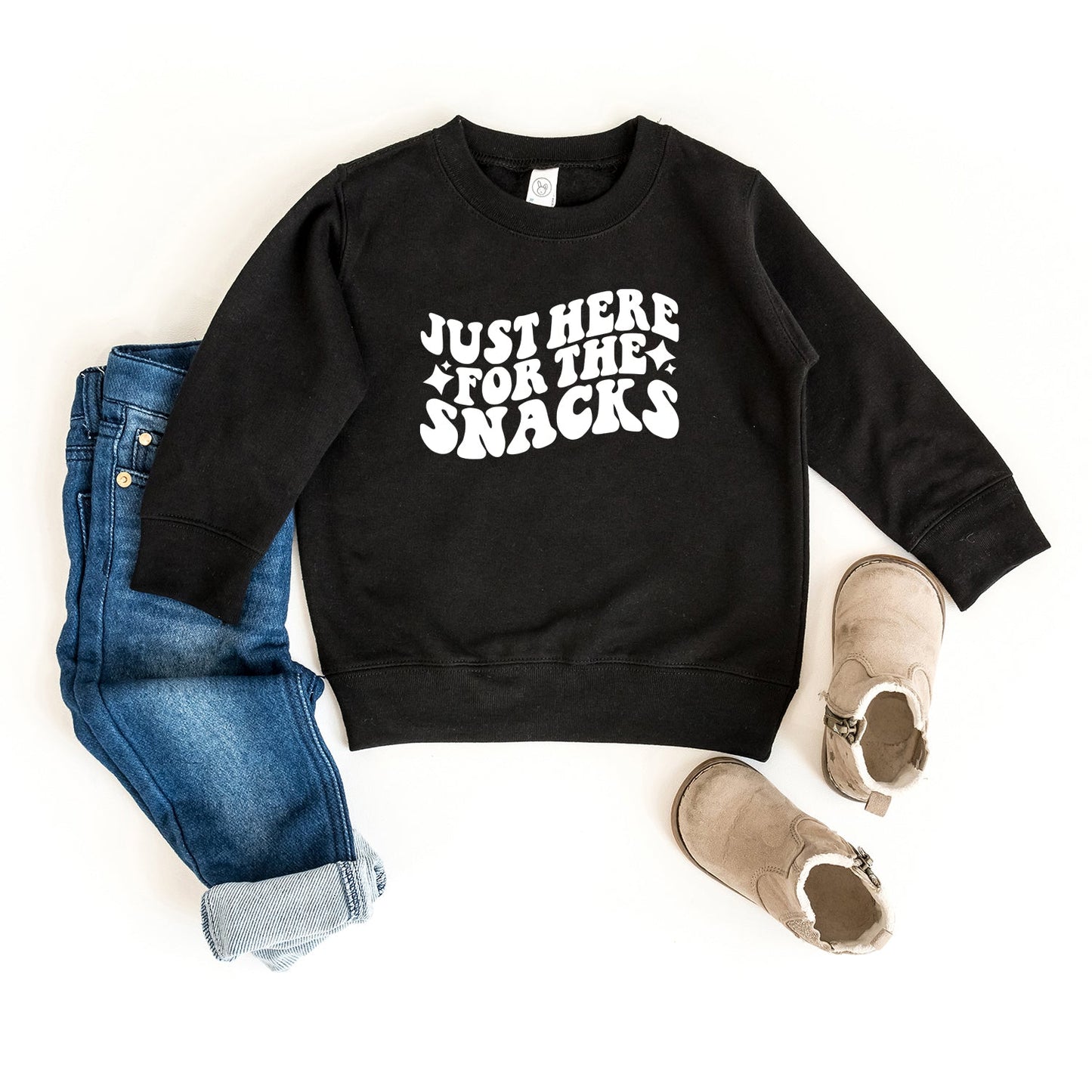 Here For The Snacks Stars | Toddler Sweatshirt