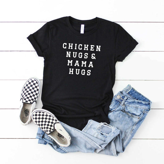 Chicken Nugs And Mama Hugs | Youth Short Sleeve Crew Neck