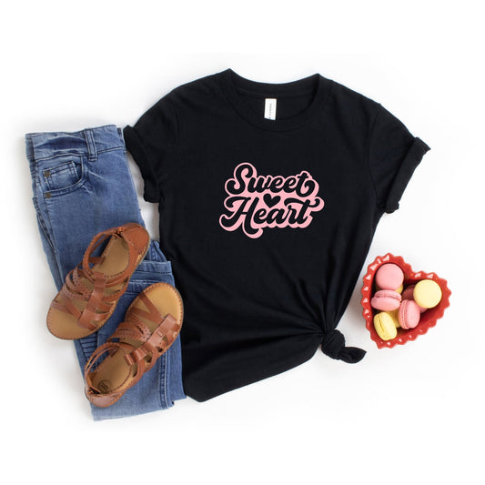 Sweet Heart With Heart | Youth Short Sleeve Crew Neck