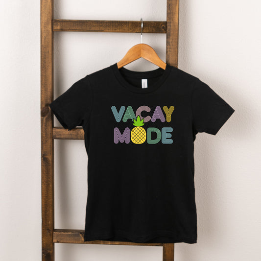 Vacay Mode Pineapple | Toddler Short Sleeve Crew Neck