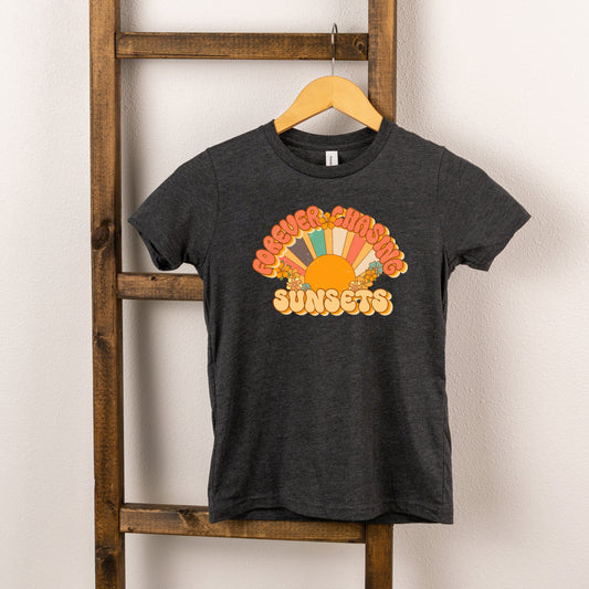 Retro Forever Chasing Sunsets | Toddler Short Sleeve Crew Neck