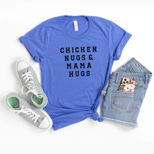 Chicken Nugs And Mama Hugs | Youth Short Sleeve Crew Neck