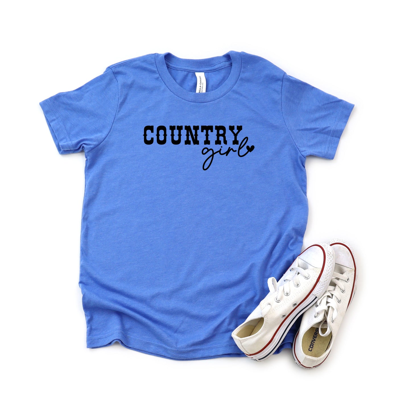 Country Girl Heart | Youth Short Sleeve Crew Neck