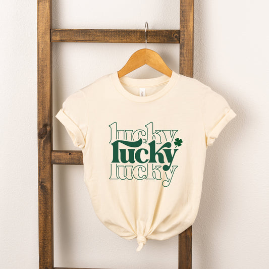 Lucky Clover Stacked | Toddler Short Sleeve Crew Neck