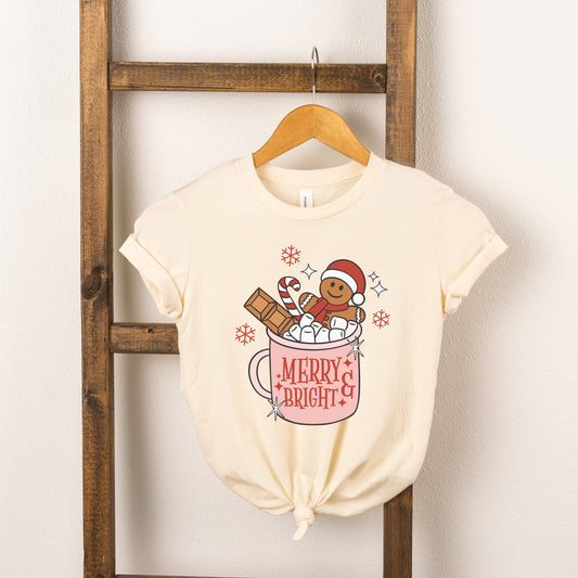 Merry And Bright Mug | Toddler Short Sleeve Crew Neck