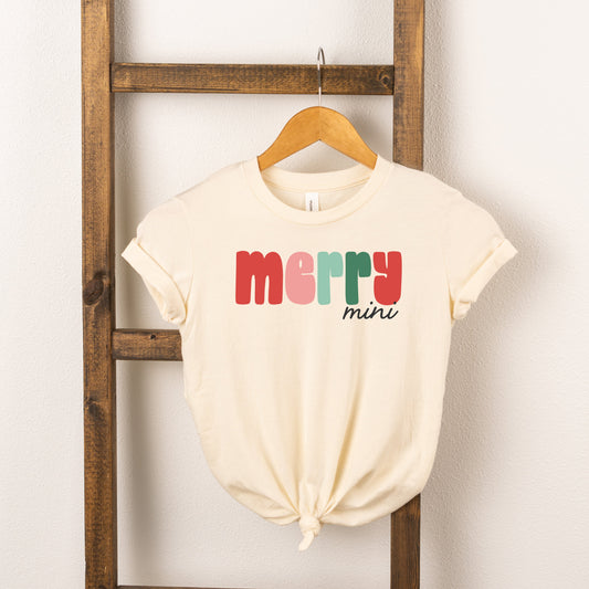 Merry Mini Bold Colorful | Toddler Short Sleeve Crew Neck