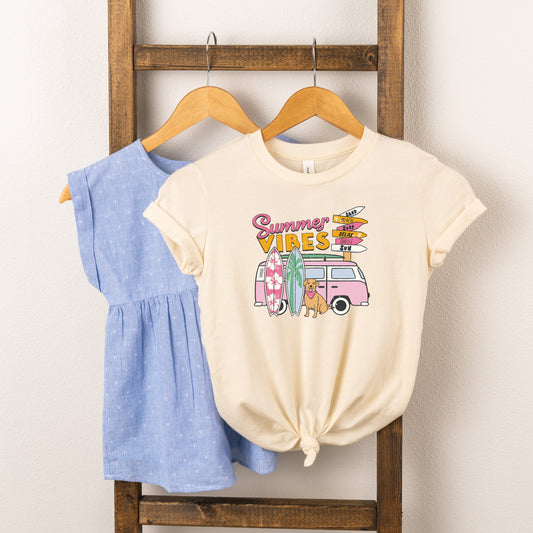 Summer Vibes Dog | Toddler Short Sleeve Crew Neck