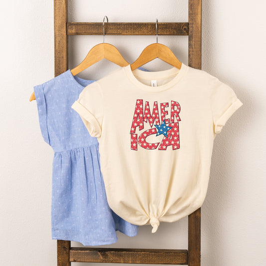 America Bold Stars | Toddler Short Sleeve Crew Neck