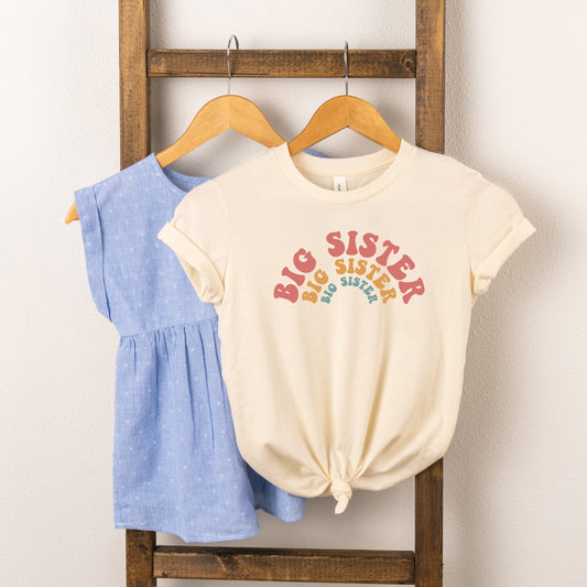 Big Sister Stacked Curved | Toddler Short Sleeve Crew Neck