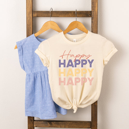 Happy Stacked | Youth Short Sleeve Crew Neck