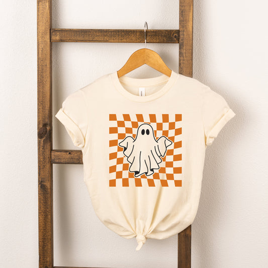 Checkered Ghost | Toddler Short Sleeve Crew Neck