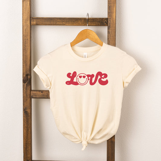 Love Smiley Face | Toddler Short Sleeve Crew Neck