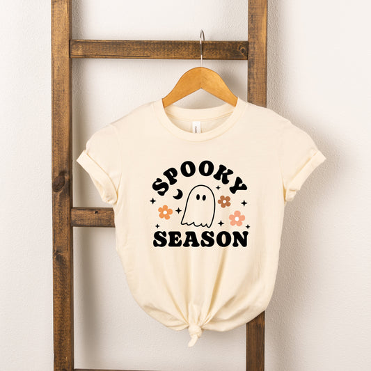 Spooky Season Flowers | Toddler Short Sleeve Crew Neck