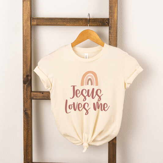 Jesus Loves Me Rainbow | Toddler Short Sleeve Crew Neck