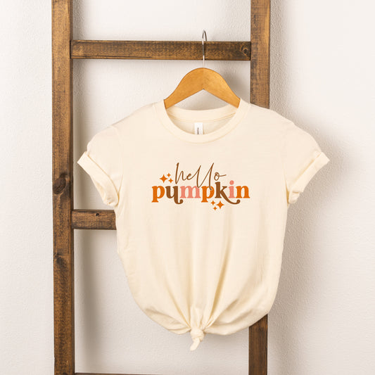 Hello Pumpkin Stars | Toddler Short Sleeve Crew Neck