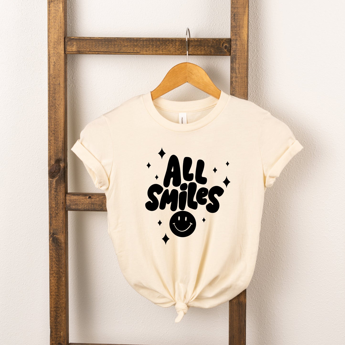 All Smiles Smiley Face | Toddler Short Sleeve Crew Neck