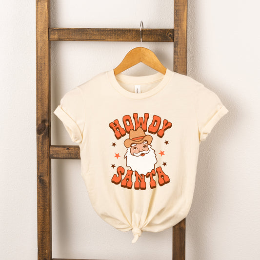 Retro Howdy Santa | Youth Short Sleeve Crew Neck