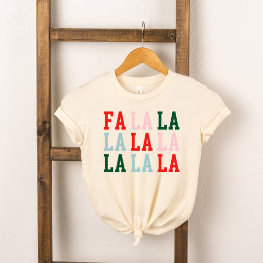 Colorful Fa La La | Toddler Short Sleeve Crew Neck