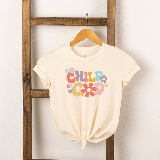 Child Of God Flowers | Toddler Short Sleeve Crew Neck