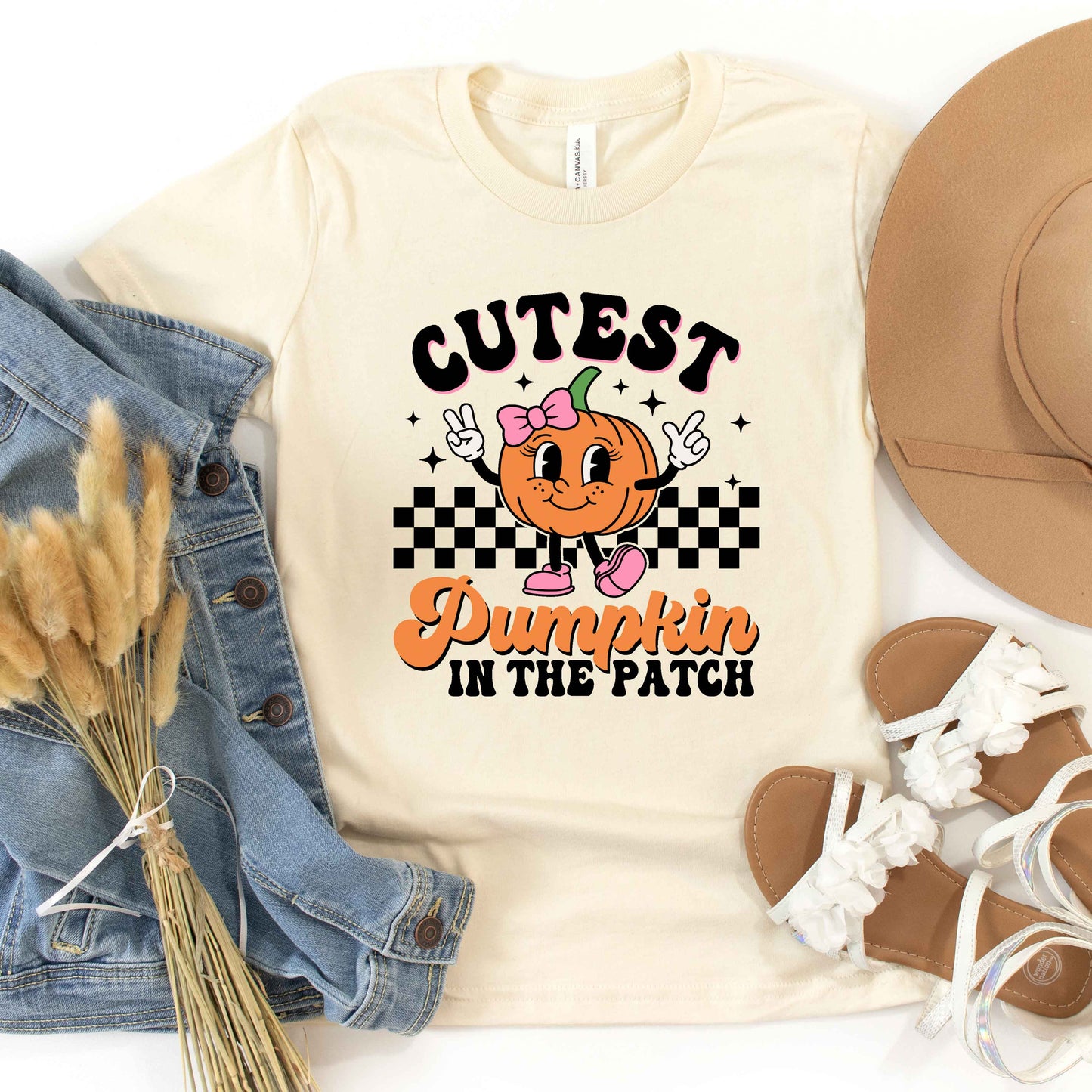 Cutest Pumpkin Checkered | Youth Graphic Short Sleeve Tee