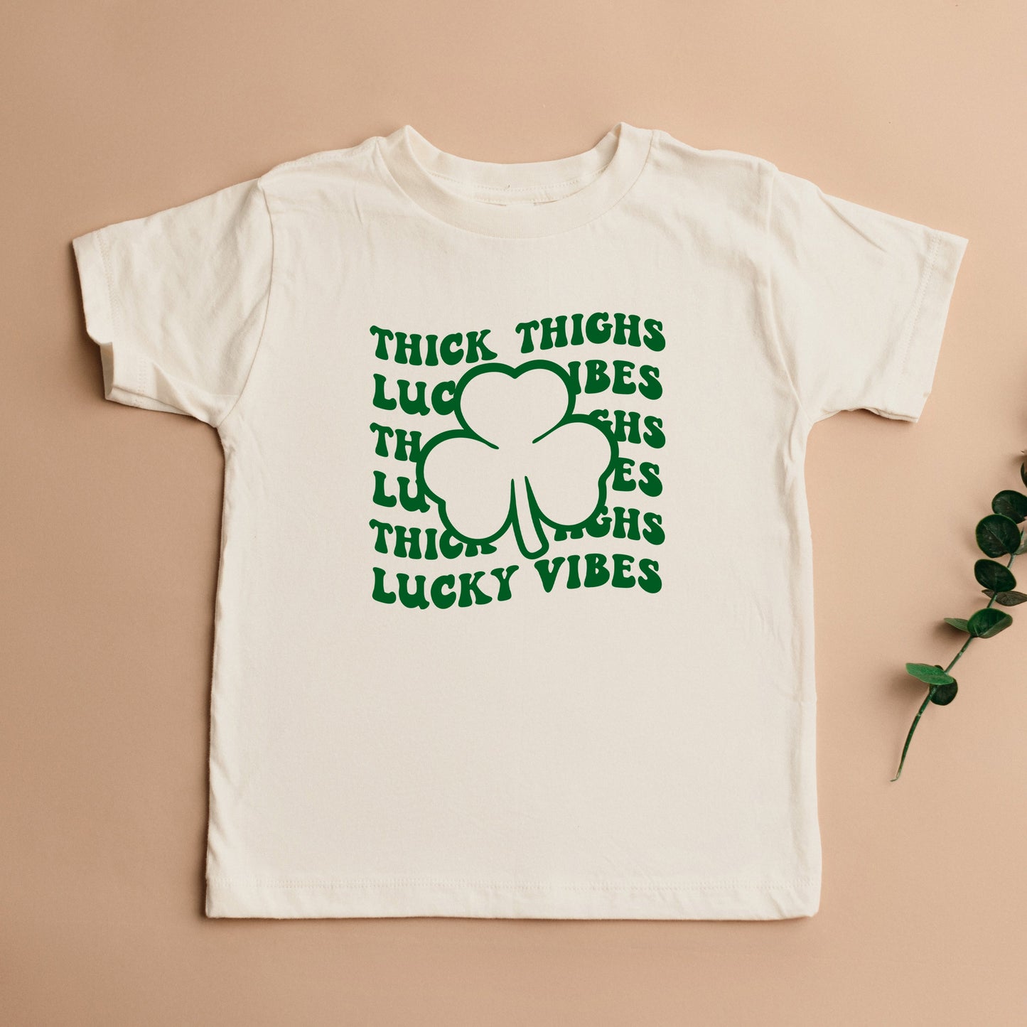Thick Thighs Lucky Vibes | Toddler Short Sleeve Crew Neck