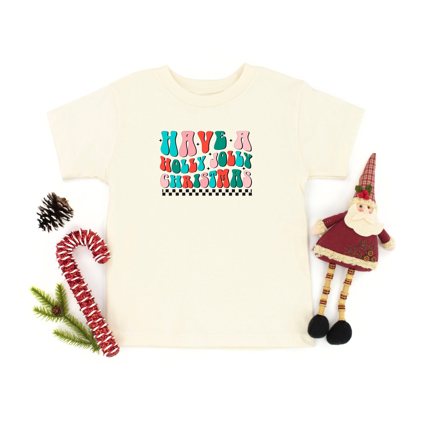 Retro Have A Holly Jolly Christmas | Youth Short Sleeve Crew Neck