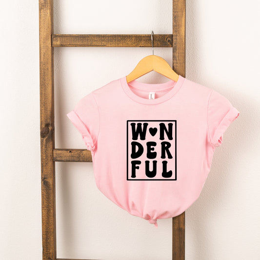 Wonderful Block | Toddler Short Sleeve Crew Neck