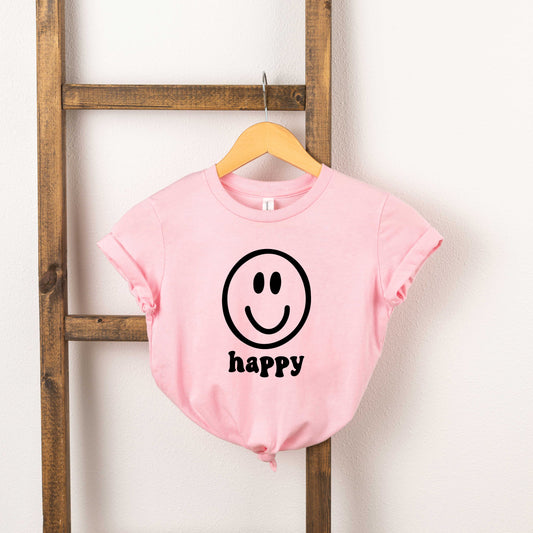 Happy Face | Toddler Short Sleeve Crew Neck