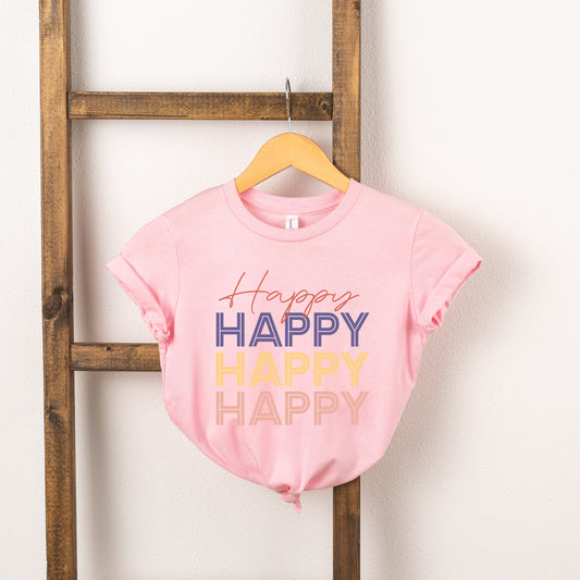 Happy Stacked | Toddler Short Sleeve Crew Neck