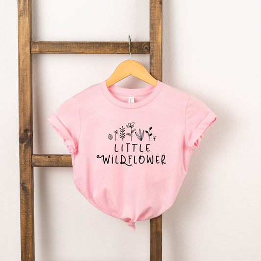 Little Wildflower Flowers | Toddler Short Sleeve Crew Neck