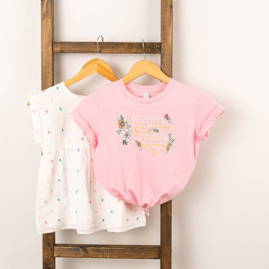 Kindness Matters Floral | Toddler Short Sleeve Crew Neck