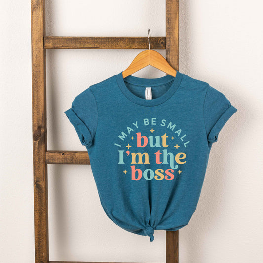 I'm The Boss Colorful | Toddler Short Sleeve Crew Neck