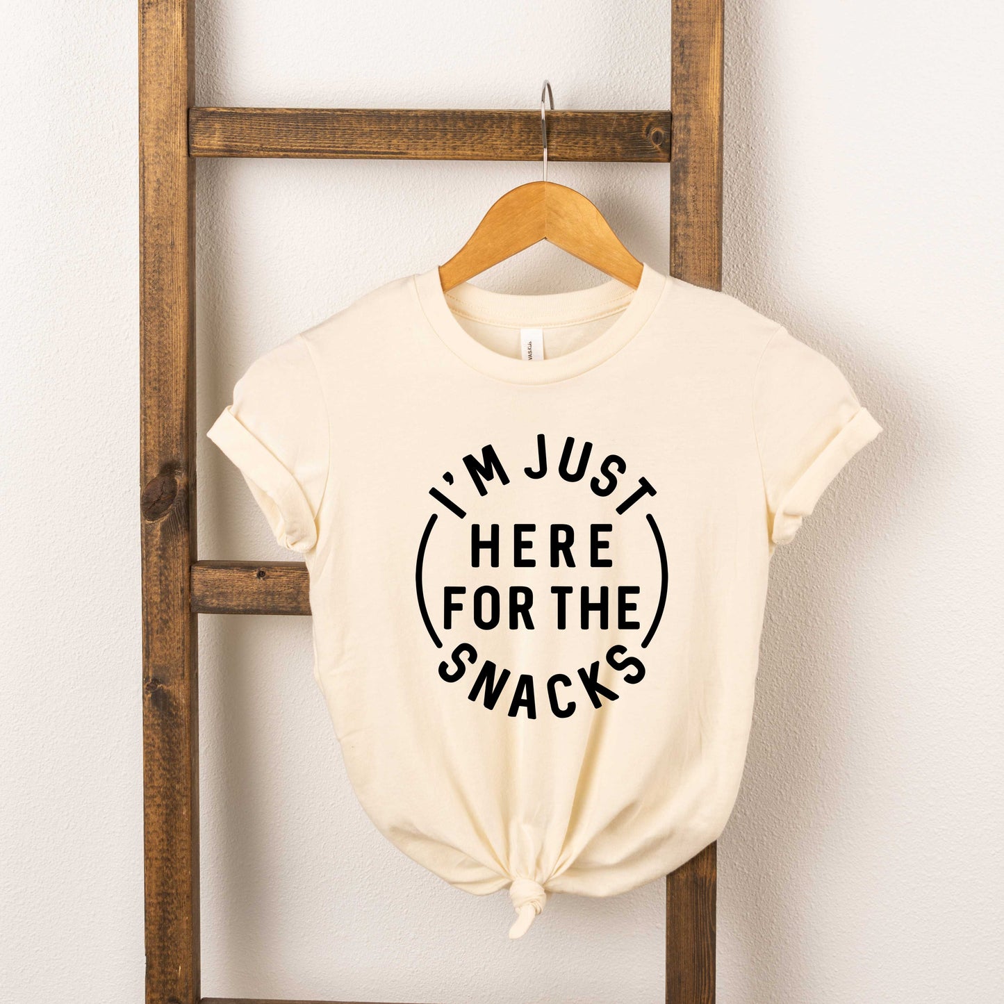 Here For The Snacks Circle | Toddler Short Sleeve Crew Neck