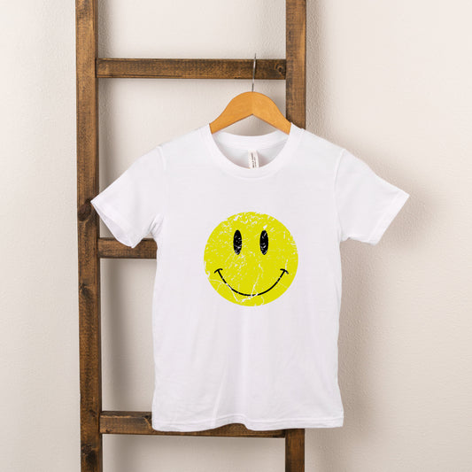 Distressed Smiley Face | Toddler Graphic Short Sleeve Tee