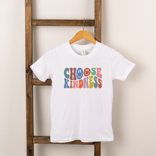 Choose Kindness Smiley Face | Toddler Short Sleeve Crew Neck