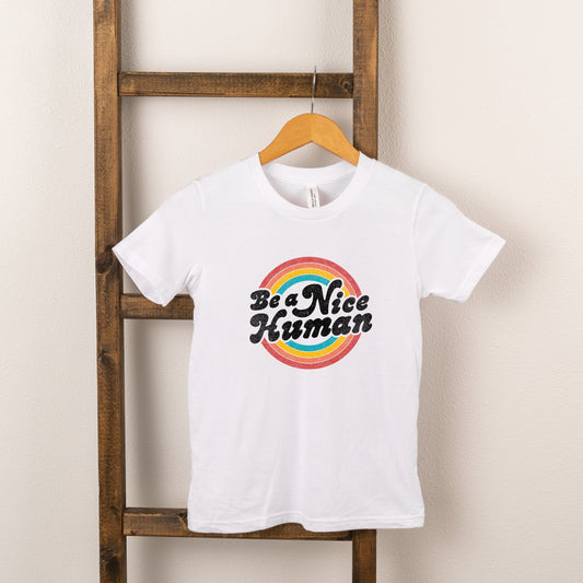 Be A Nice Human Circles | Toddler Short Sleeve Crew Neck