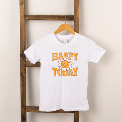 Happy Today Flower | Toddler Short Sleeve Crew Neck