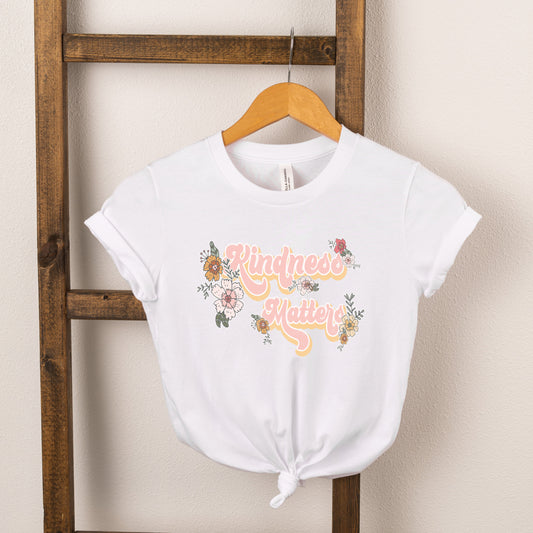 Kindness Matters Floral | Toddler Short Sleeve Crew Neck