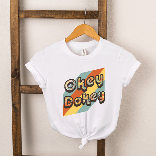 Okey Dokey Colorful | Toddler Short Sleeve Crew Neck