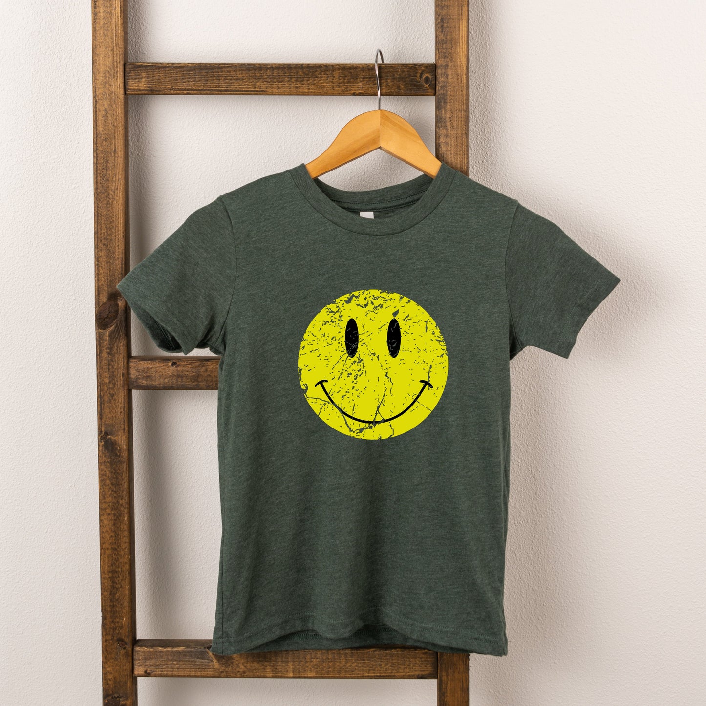 Distressed Smiley Face | Toddler Graphic Short Sleeve Tee