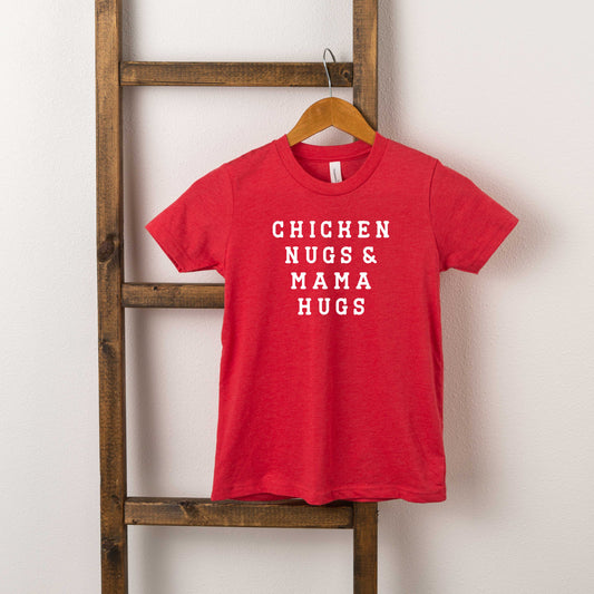 Chicken Nugs And Mama Hugs | Toddler Short Sleeve Crew Neck