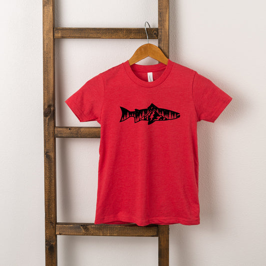 Fish And Trees | Toddler Short Sleeve Crew Neck